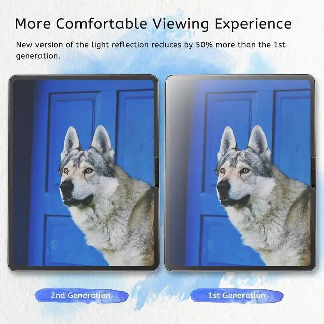 Alt view image 6 of 7 - 2 Pack Paperfeel Screen Protector Compatible with iPad Air 13 M3 2025 / M2 2024 & iPad Pro 13 2024 New Version Crafted for Natural Writing Less Reflection Easy Installation