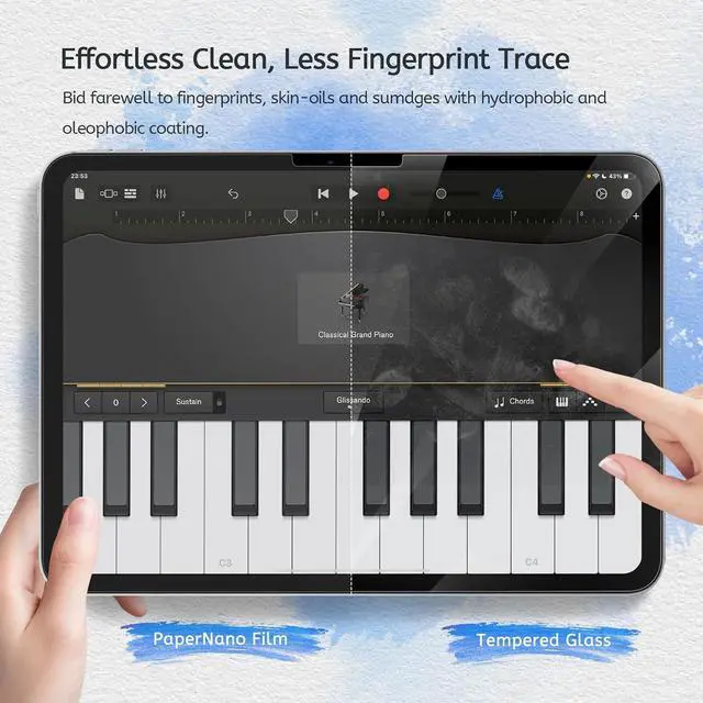 Alt view image 7 of 7 - 2 Pack Paperfeel Screen Protector Compatible with iPad Air 13 M3 2025 / M2 2024 & iPad Pro 13 2024 New Version Crafted for Natural Writing Less Reflection Easy Installation