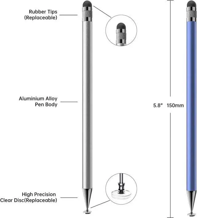Alt view image 2 of 7 - Stylus Pen for iPad Compatible with  iPad 2018-2025 Pencil P6th-10th Generation-2X Fast Charge Compatible with  iPad Pro 11/12.9/M4 iPad Air 3/4/5/M2 iPad mini 5/6 Gen-White