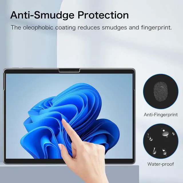 Alt view image 5 of 7 - Fintie 2 Pack Screen Protector for 13 inch  Surface Pro 11/10/9/8/X 9H Tempered Glass/HD Clear/Anti Scratch/Support Surface Pen