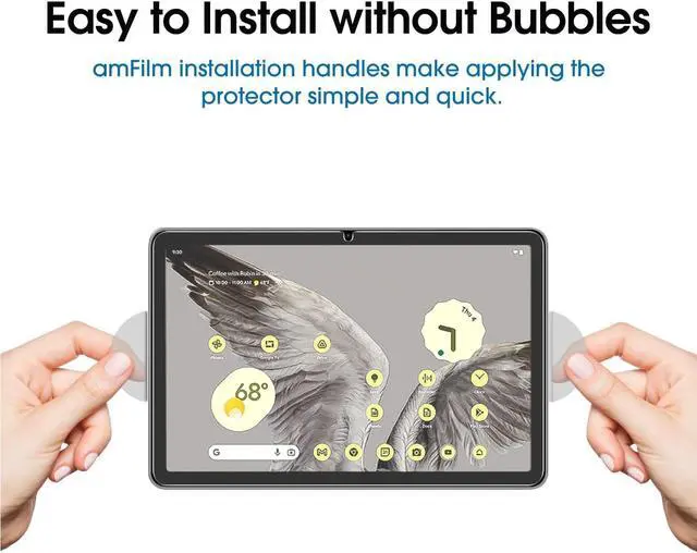 Alt view image 3 of 6 - Designed for Google Pixel Tablet 11-inch Tempered Glass Screen Protector [Zero Bubbles][9H Hardness][ Anti-Scratch][ Anti-fingerprint][99.99% HD Clear]