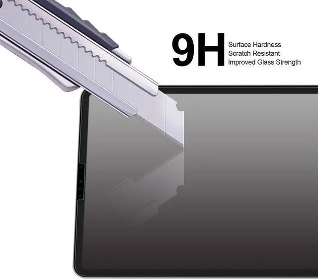 Alt view image 4 of 5 - (2 Pack) Designed for iPad Air (5th/4th Generation 10.9 inch) and iPad Pro 11 inch (2018-2022 / M2) Screen Protector [Tempered Glass] Anti Scratch Bubble Free