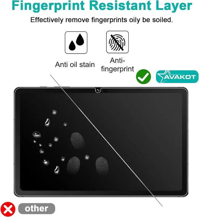 Alt view image 4 of 6 - 2 Pack Screen Protector for  Galaxy Tab A9 Plus 2023 Tempered Film Ultra Thin Anti-Fingerprint Touch Sensitive Screen Protector for Galaxy Tab A9 Plus