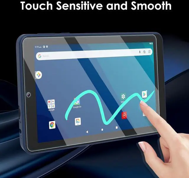 Alt view image 3 of 5 - 2-Pack Screen Protector Compatible with ONN Surf Tablet Gen 3 2022 7/ Onn 7 Tablet (2022 Model) Tempered Glass Clear Film Anti-Scratch 9H Hardness Easy Installation