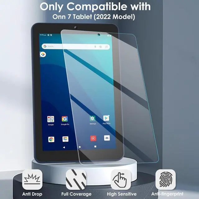 Alt view image 5 of 5 - 2-Pack Screen Protector Compatible with ONN Surf Tablet Gen 3 2022 7/ Onn 7 Tablet (2022 Model) Tempered Glass Clear Film Anti-Scratch 9H Hardness Easy Installation