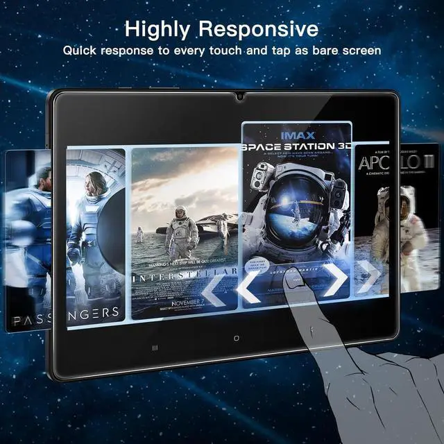 Alt view image 6 of 7 - Screen Protector for  Galaxy Tab A9+ / A9 Plus 11-Inch 2023 with Easy Installation Frame Tempered Glass Film HD Clear 2-Pack
