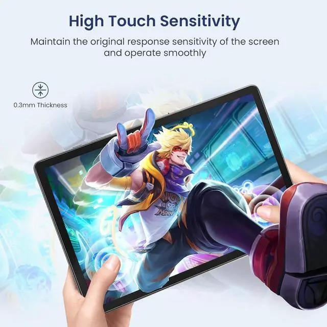 Alt view image 6 of 7 - 2 Pack Screen Protector for  Galaxy Tab A9 Plus/A9+ 11 Inch 2023 Tempered Glass High Definition for Galaxy Tab A9 Plus Screen Protector Case Friendly 9H Hardness Glass Slim Film Clear