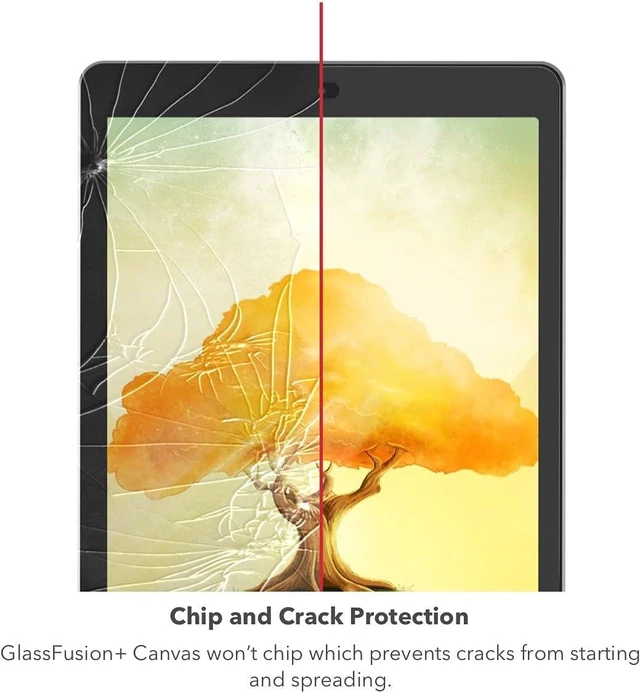 Alt view image 7 of 7 - GlassFusion+ Canvas Screen Protector for iPad 10.2 (Gen 8/7)