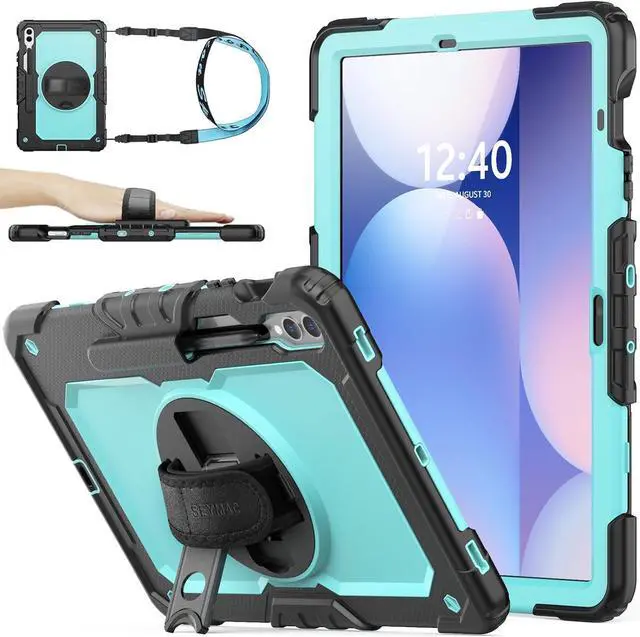 Main image of Case for  Galaxy Tab S10 Plus/ S9 FE Plus/ S9 Plus 5G Tablet 12.4 Case with Screen Protector Pencil Holder [360 Rotating Hand Strap] &Stand Drop-Proof Skyblue1