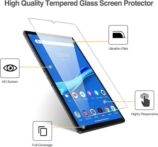 Alt view image 3 of 7 - [2 Pack] Screen Protector for  Tab M10 FHD Plus 10.3 Inch TB-X606F TB-X606X Tempered Glass Screen Film Guard for  Tab M10 Plus (2nd Gen) 2020 Release