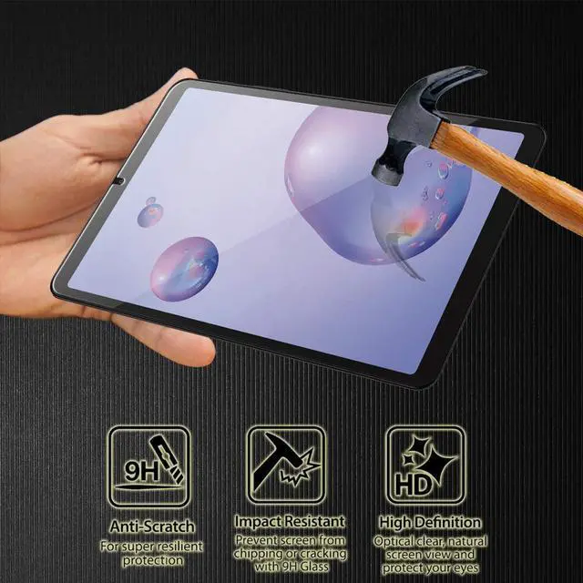 Alt view image 3 of 5 - (2 Pack) Tempered Glass Screen Protector Compatible for  Galaxy Tab A 8.4 (2020) SM-T307 9 Hardness HD Anti-Scratch Full-Coverage Bubble Free
