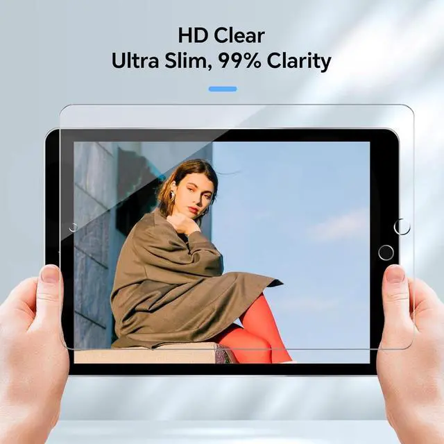 Alt view image 5 of 7 - iPad Air 2 Screen Protector [2 Pack] Premium Tempered Glass Film [9H Hardness] [Scratch-Resistant][HD Clear] iPad 6th generation screen protector iPad 9.7 screen protector iPad Air 1 Pro 5th 9.7-Inch