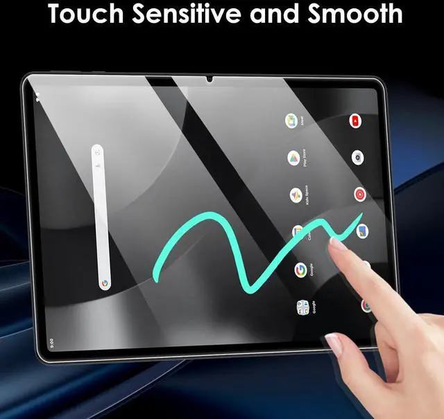 Alt view image 2 of 5 - 2-Pack Screen Protector Compatible with Onn 12.1 Tablet Pro (2024 Model) Tempered Glass Clear Film Anti-Scratch 9H Hardness Easy Installation