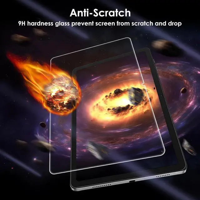 Alt view image 3 of 5 - 2-Pack Screen Protector Compatible with Onn 12.1 Tablet Pro (2024 Model) Tempered Glass Clear Film Anti-Scratch 9H Hardness Easy Installation