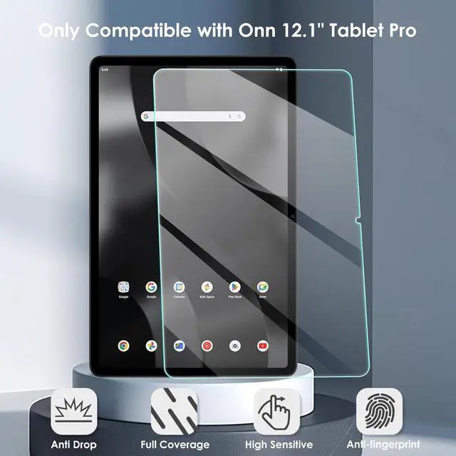 Alt view image 5 of 5 - 2-Pack Screen Protector Compatible with Onn 12.1 Tablet Pro (2024 Model) Tempered Glass Clear Film Anti-Scratch 9H Hardness Easy Installation
