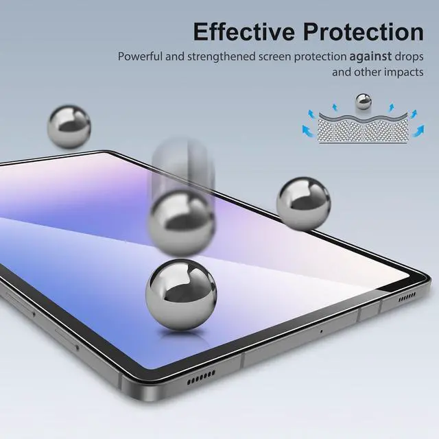 Alt view image 3 of 7 - 2 Pack Screen Protector for  Galaxy Tab S10 Plus 2024/S9 Plus/S7 FE 5G/S8+/S7+ (12.4 Inch) Tempered Glass S Pen Compatible Case Friendly