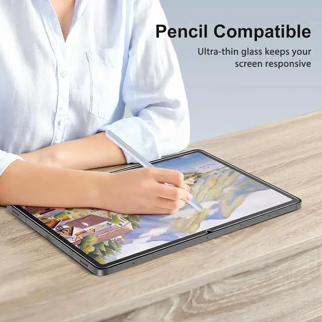 Alt view image 6 of 7 - 2 Pack Screen Protector for  Galaxy Tab S10 Plus 2024/S9 Plus/S7 FE 5G/S8+/S7+ (12.4 Inch) Tempered Glass S Pen Compatible Case Friendly