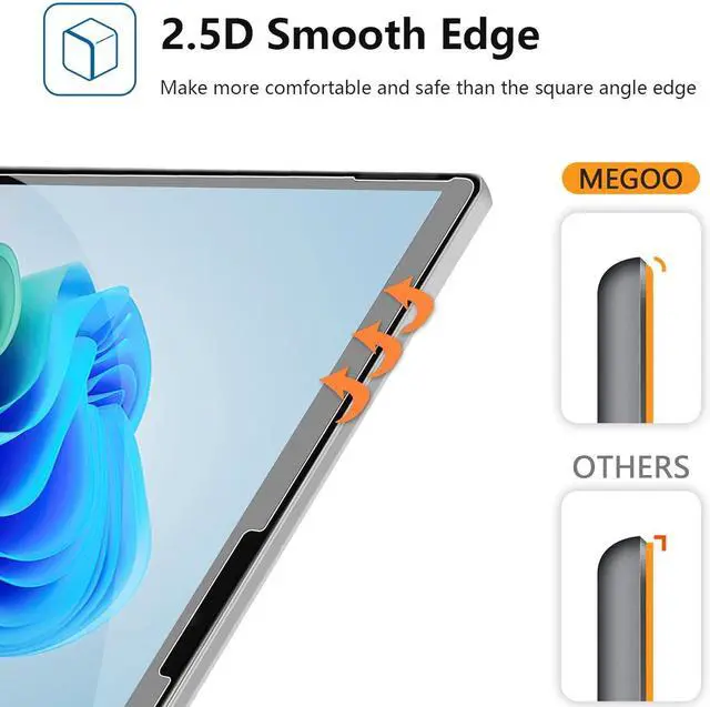 Alt view image 5 of 7 - Screen Protector for Microsoft Surface Pro 11/10 (2024) - Also Fits Surface Pro 9 Pro 8 and Pro X (13 inch) - Tempered Glass/High Sensitivity/Support Surface Pen/Smooth Touch 2 Pack
