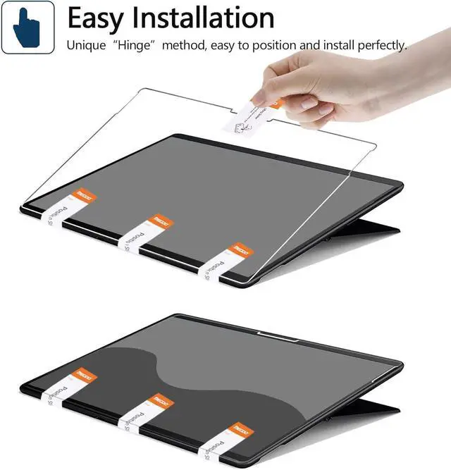 Alt view image 6 of 7 - Screen Protector for Microsoft Surface Pro 11/10 (2024) - Also Fits Surface Pro 9 Pro 8 and Pro X (13 inch) - Tempered Glass/High Sensitivity/Support Surface Pen/Smooth Touch 2 Pack