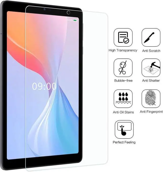 Alt view image 2 of 5 - 2 Pack Screen Protector Compatible with Onn 8 Tablet Gen4 2024/Onn Tablet 8 Kids 2024 Case Friendly Tempered Glass for Onn 8inch Tab let ProAnti Scratch Anti BubbleHigh Definition