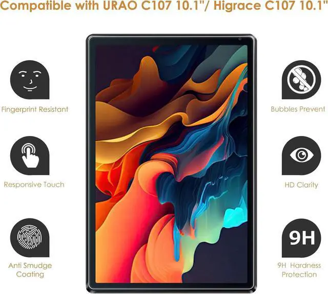 Alt view image 2 of 5 - 2-Pack Screen Protector Compatible with URAO 2024 10.1 Android Tablet [HD Clarity] [9 Hardness] [Anti-Scratch] Tempered Glass Replacement for URAO C107 10.1/ Higrace C107 10.1