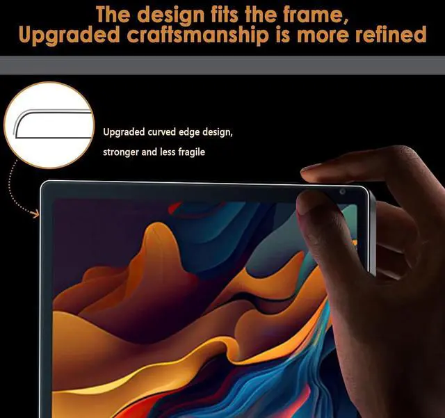 Alt view image 4 of 5 - 2-Pack Screen Protector Compatible with URAO 2024 10.1 Android Tablet [HD Clarity] [9 Hardness] [Anti-Scratch] Tempered Glass Replacement for URAO C107 10.1/ Higrace C107 10.1