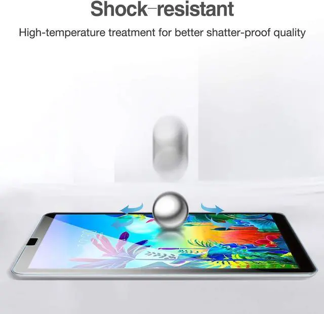 Alt view image 4 of 6 - LG G Pad 5 10.1 Screen Protector 2019 (LM-T600 / LM-T605) Tempered Glass Screen Film Guard Screen Protector for 10.1 inch LG G Pad 5 2019 -Clear