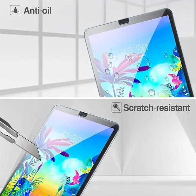 Alt view image 5 of 6 - LG G Pad 5 10.1 Screen Protector 2019 (LM-T600 / LM-T605) Tempered Glass Screen Film Guard Screen Protector for 10.1 inch LG G Pad 5 2019 -Clear
