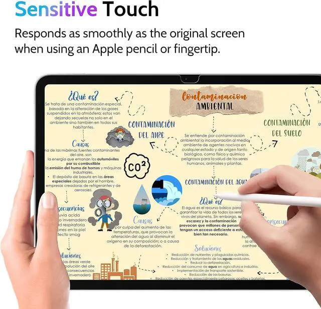 Alt view image 4 of 7 - Privacy Screen Protector for iPad 10th 2022 10.9 & iPad 11th A16 2025 11 Anti Blue Light Glare Spy Private Filter High Sensitive Bubble-Free Easy Install Black Security Screen