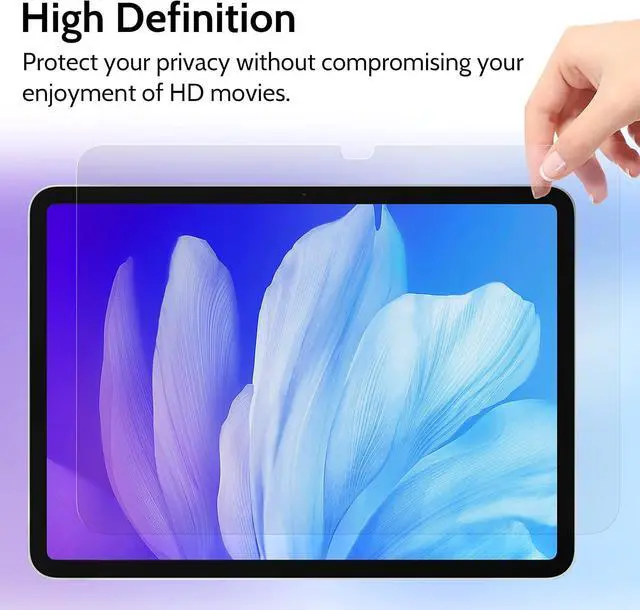 Alt view image 5 of 7 - Privacy Screen Protector for iPad 10th 2022 10.9 & iPad 11th A16 2025 11 Anti Blue Light Glare Spy Private Filter High Sensitive Bubble-Free Easy Install Black Security Screen