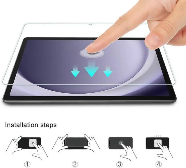 Alt view image 6 of 7 - 2 Pack Screen Protector Compatible with  Galaxy Tab A9+ 11 Inch Tempered Glass Film Replacement for Galaxy Tab A9+ 11 InchAnti Scratch Anti BubbleHigh Definition