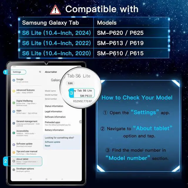 Alt view image 3 of 7 - Screen Protector for  Galaxy Tab S6 Lite (10.4 Inch 2024/2022/2020 Model) with Easy Installation Frame 9H Tempered Glass Film HD Clear 2-Pack