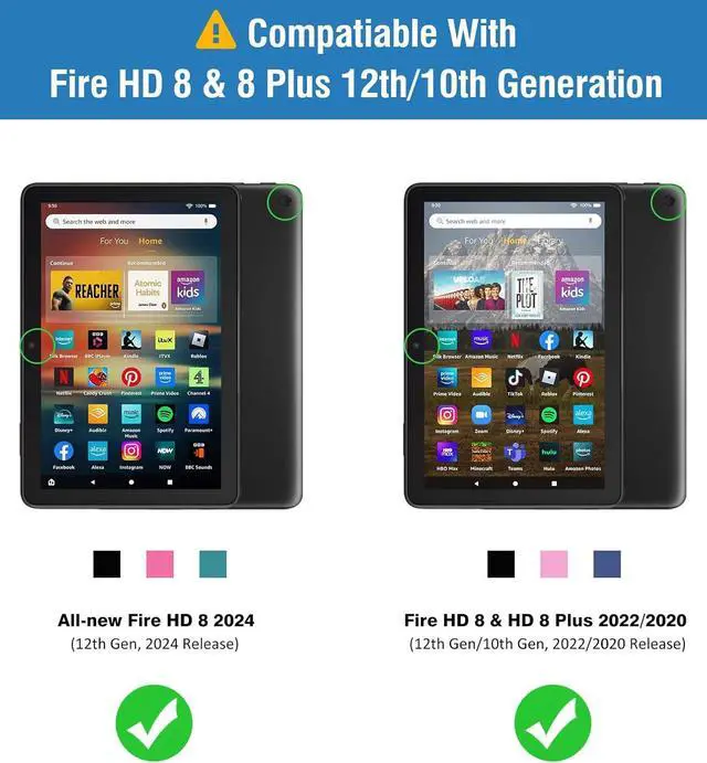 Alt view image 2 of 7 - [2 Pack Anti Blue Light Screen Protector Compatible with Fire HD 8 & 8 Plus 12th/10th Generation (8 Inch - 2024/2022/2020 Released) Anti-Scratch Slim Film Fit Kindle HD 8 & 8 Plus