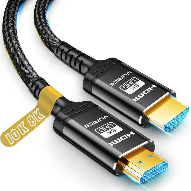 Main image of 10K 8K HDMI Cable 1.5FT 3.3FT 6.6FT 10FT 16FT 20FT 25FT Heavy Duty High-Speed Braided HDMI Cable Professional HDMI Cord 48Gbps 4K@120Hz 8K@60Hz HDR DTS:X HDCP 2.2/2.3
