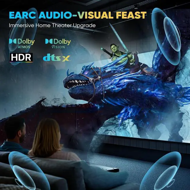 Alt view image 5 of 7 - 10K 8K Long HDMI 2.1 Cable - 16FT Ultra HD Cable High-Speed Lead 48Gbps - Professional Heavy Duty Braided Cord - Multiple Size Options (1.5FT-25FT) - 4K@120Hz, 8K@60Hz, HDR, DTS:X, HDCP 2.2/2.