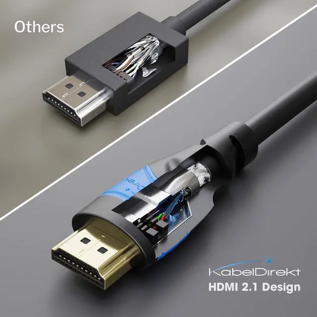 Alt view image 4 of 7 - 8K / 4K HDMI Cable  0.5ft & More HDMI Cables (0.5ft75ft)  German-Engineered HDMI Cord  Supports 10K/8K@60Hz/4K@120Hz  HDMI Cable for HDTV PC PS5 Xbox Switch