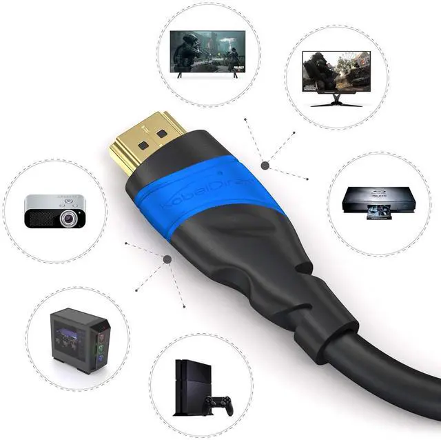 Alt view image 7 of 7 - 8K / 4K HDMI Cable  0.5ft & More HDMI Cables (0.5ft75ft)  German-Engineered HDMI Cord  Supports 10K/8K@60Hz/4K@120Hz  HDMI Cable for HDTV PC PS5 Xbox Switch