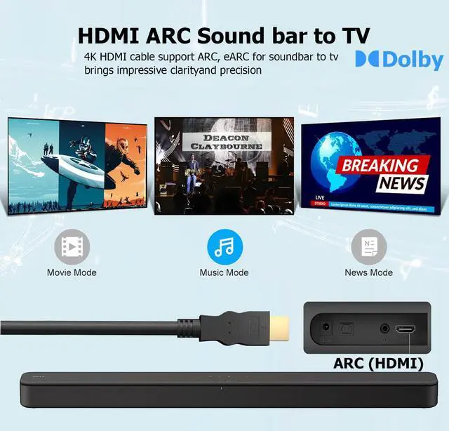 Alt view image 4 of 7 - 8K HDMI 2.1 Cable 6.6 FT 5-Pack Shielded HDMI Cord 6.6FT 48Gbps High Speed Computer HDMI TV Monitor Cord-8K@60Hz 4K@120Hz/165Hz HDCP 2.2&2.3 HDR 10 for ARC eARC PS4 PS5 Sound Bar/