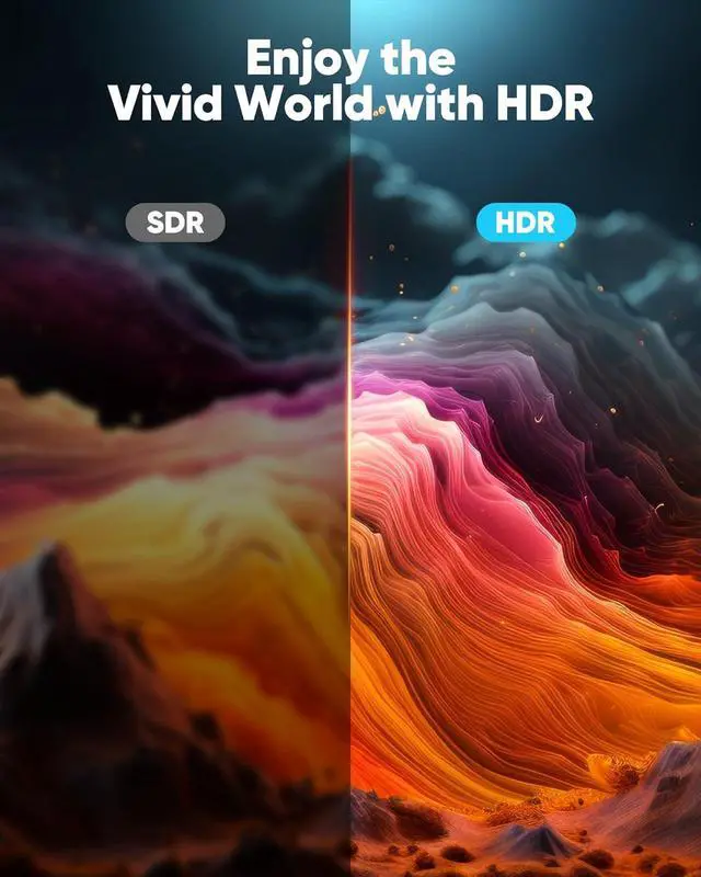 Alt view image 5 of 7 - 4K HDMI Cable 6.6FT/2m | High-Speed HDMI 2.0 Quality Cord 4K@60Hz Braided Nylon & Gold Connectors HDR Ethernet ARC 3D HDCP 2.2 Compatible for PS-5/4/3/ HDTV/Monitor/DVD/Streaming