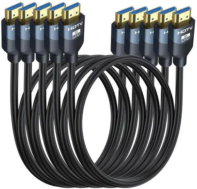 Main image of 8K HDMI 2.1 Cables 6FT 5-Pack High Speed HDMI Gaming Monitor Cable for PS5 TV-8K ARC&eARC HDMI Cord-165/180/240Hz HDCP2.3 3D/HDR10 for Soundbar PS5 PS4 TV Xbox  Cinema Computer Monitor