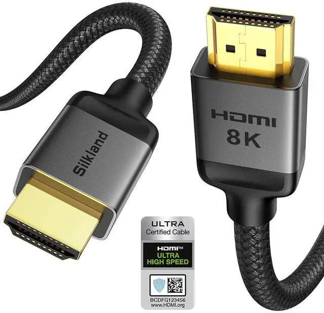 Main image of Certified HDMI 2.1 Cable [4K@240Hz 144Hz 120Hz 8K@60Hz] 1440P Ultra High Speed HDMI Cable 48Gbps (Upgrade Braided) HDR10+ eARC HDCP 2.3 Compatible for Xbox/PS5/PS4/ TV-6.6ft