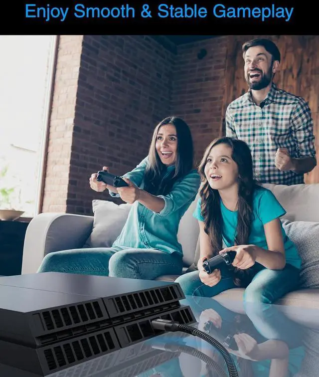 Alt view image 4 of 7 - 4K HDMI Cable (25FT 4K 60Hz HDR High Speed 18 Gbps eARC Nylon Braided Cord) - Compatible with PS5 PS4 Xbox  Apple TV HDTV Blu-ray PC