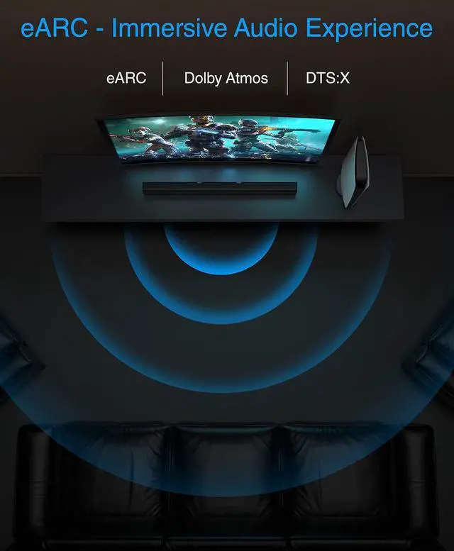 Alt view image 7 of 7 - 4K HDMI Cable (25FT 4K 60Hz HDR High Speed 18 Gbps eARC Nylon Braided Cord) - Compatible with PS5 PS4 Xbox  Apple TV HDTV Blu-ray PC