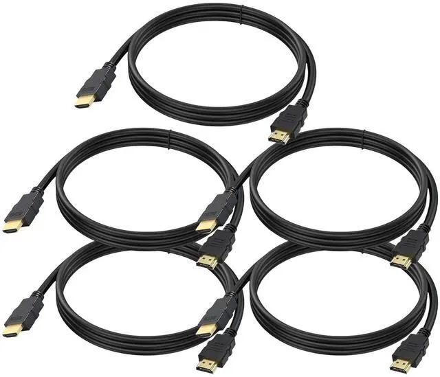 Main image of 4K HDMI Cable 3 FT 5-Pack 3FT HDMI Cord 4K@60Hz Shielded HDMI Cord Support HDCP 2.2 HDR 3D eARC ARC & CL3 Rated | for TV Laptop Monitor PS5 PS4 Xbox One Fire TV Soundbar  & More