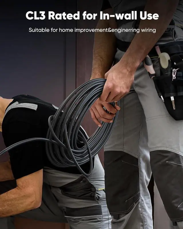 Alt view image 3 of 7 - 4K Long HDMI Cable 50ft/15M in-Wall CL3 Rated HDMI Cable 2.0 Support (HDR10 8/10bit 18Gbps HDCP2.2 ARC) High Speed HD Shielded Cord Compatible for TV Laptop PC HDTV