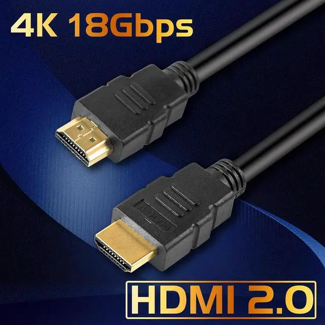 Alt view image 5 of 7 - 4K HDMI Cable 6 ft 5-Pack - 18Gbps High Speed HDR 2160P 1080P 4K@60Hz 2.0 HDMI Cord Black - Audio Return(ARC) Compatible UHD TV Blu-Ray Xbox PS3/4 PC Apple TV
