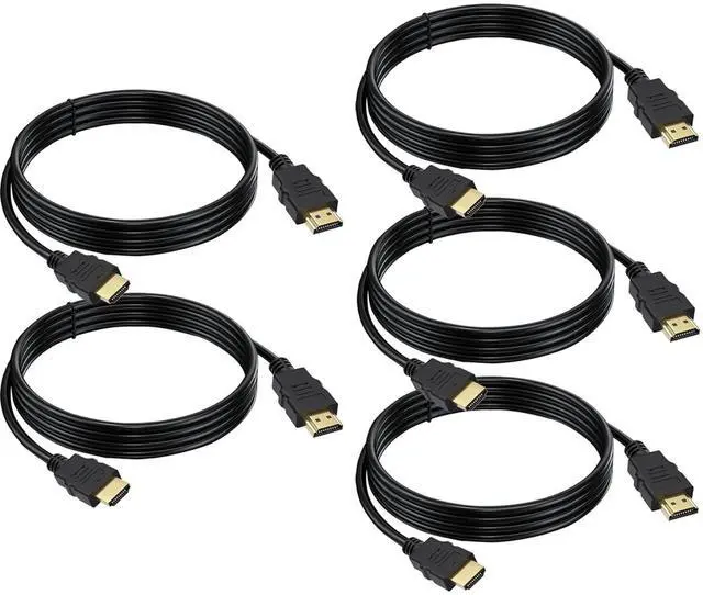 Main image of HDMI Cable 6 FT 5-Pack 4K HDMI TV Cable 6FT Shielded HDMI 2.0 CL3 Rated Cord for Smart Monitor with Streaming TV 4K 1080P@144Hz ARC & CL3 Rated | for Laptop Monitor PS5 PS4 Xbox Soundbar