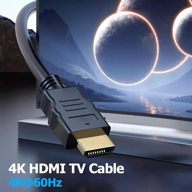 Alt view image 3 of 7 - HDMI Cable 4 FT 4-Pack 4K HDMI 2.0 Cable 4FT Shielded HDMI 2.0 CL3 Rated Cord for Smart Monitor with Streaming TV 4K 1080P@144Hz ARC & CL3 Rated | for Laptop Monitor PS5 PS4 Xbox Soundbar