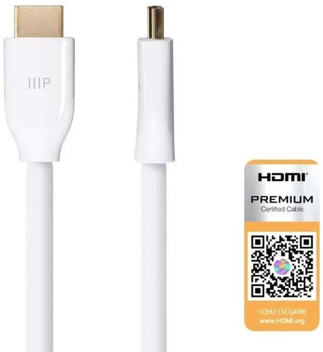 Alt view image 3 of 3 - Certified Premium HDMI Cable - 4K@60Hz HDR 18Gbps YUV 4:4:4 Dual Video Stream Compatible with DVD Player 28AWG 6 Feet Black