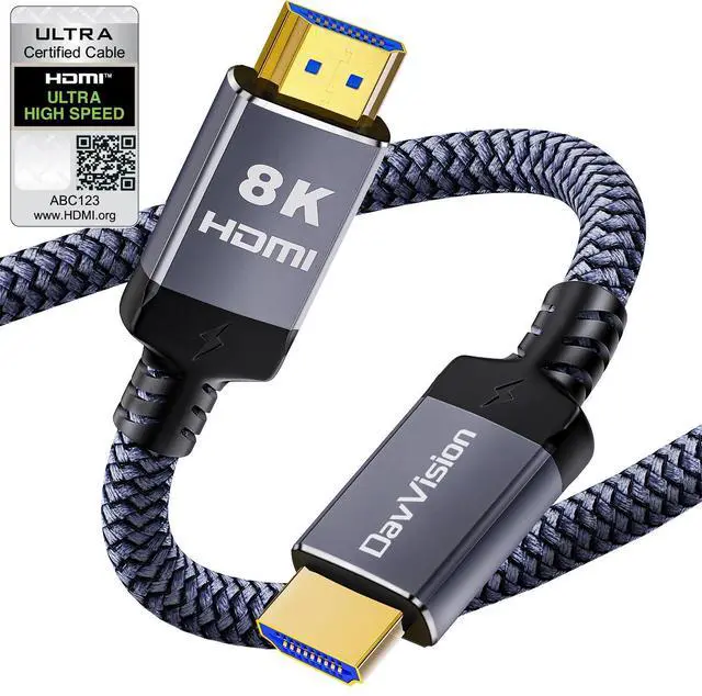 Main image of 10K 8K HDMI 2.1 Cable 6.6FT eARC Certified Ultra High Speed PS5 HDMI Cable Braided-8K@60Hz 4K@120Hz 48Gbps HDCP 2.2 & 2.3 HDR 10 Compatible with PS5/Xbox/TV/RTX 4090/Monitor